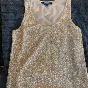 Sleeveless sequin blouse, light pink. Only worn a handful of times. FCUK brand.